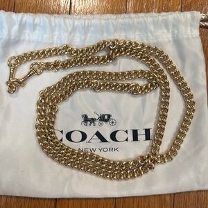 Coach gold bag chain